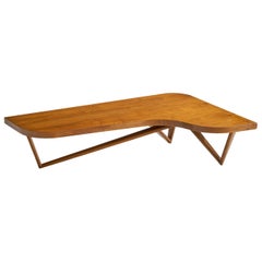 Designer americano, tavolino da caffè freeform, Wood, USA, anni '50