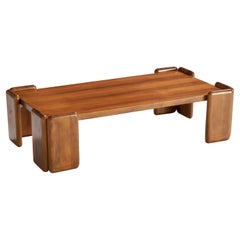 Mario Marenco, table basse, noyer, Italie, années 1970
