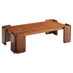 Mario Marenco, Coffee table, Walnut, Italy, 1970s