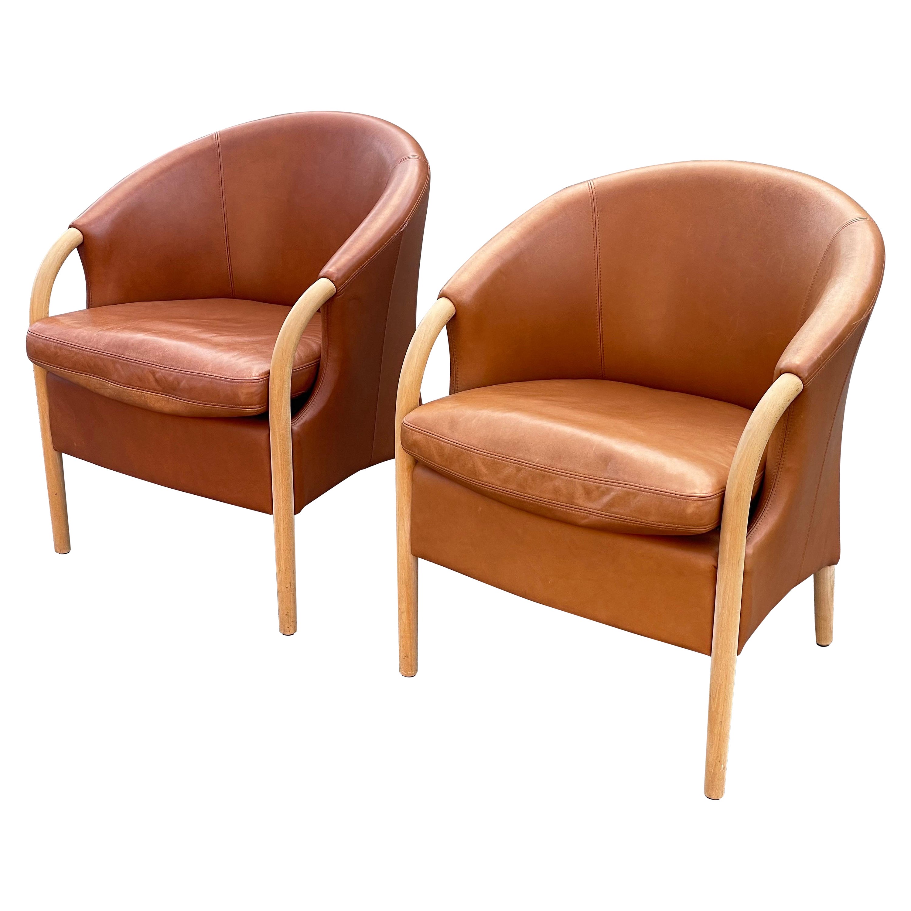 A pair of Danish Søren Nissen & Ebbe Gehl "Opus"Club Chairs for Stouby 1990´s