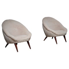 Vintage Pair of Italian of Egg Chairs