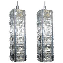 Pair of Jeweled Austrian Pendant Lights 2