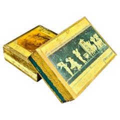 Ensemble de deux boîtes rectangulaires italiennes en bois doré Florentine