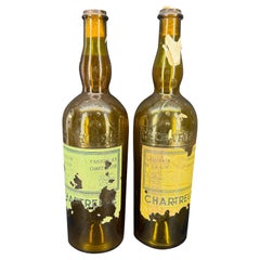 Mid-Century Oversized Pair of French Chartreuse Liquor Bottles