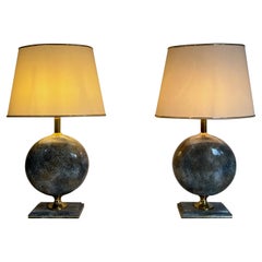 Coppia di lampade da tavolo in ceramica di Philippe Barbier