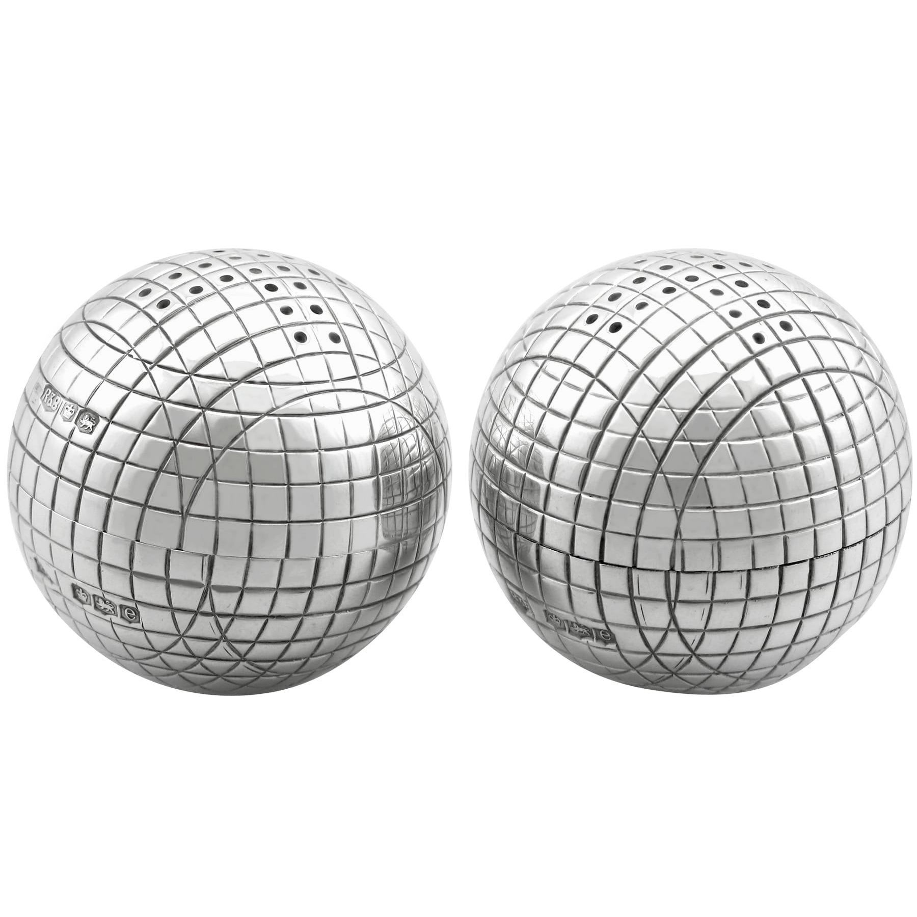 Pimientos antiguos para pelotas de golf de plata de ley Jorge V (1922) en venta