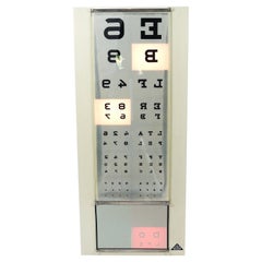 Vintage Eye Doctors Illuminated Eye Test Chart Light Box, Germany 1960s