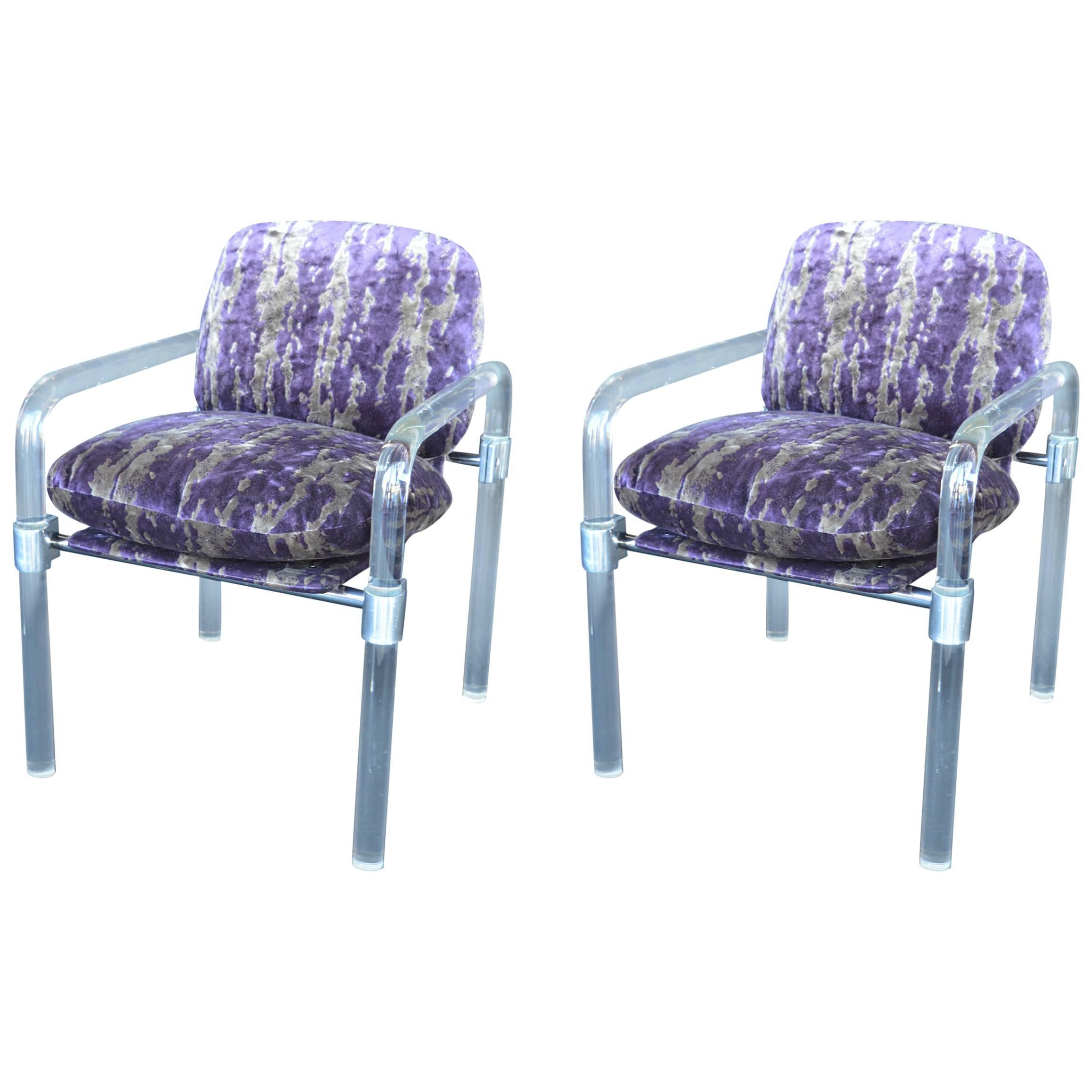 Pair of "Pipe Line Series ii Chairs" in Molded Lucite by Jeff Messerschmidt For Sale