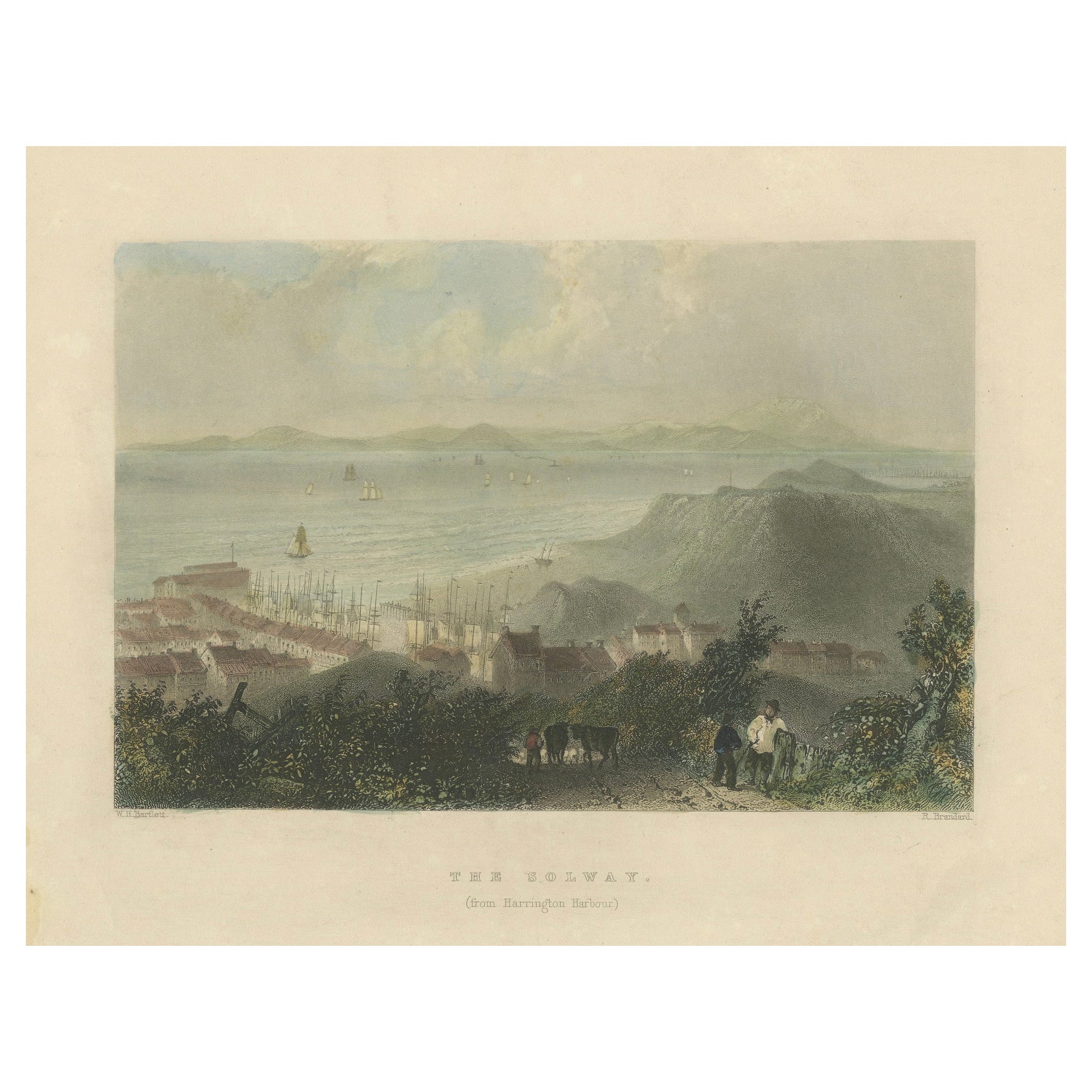 Tranquil View of The Solway from Harrington Harbour in England, 1841