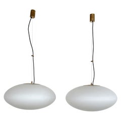 Stilnovo, Coppia di lampade a sospensione Modello 1104, Italia, anni '50
