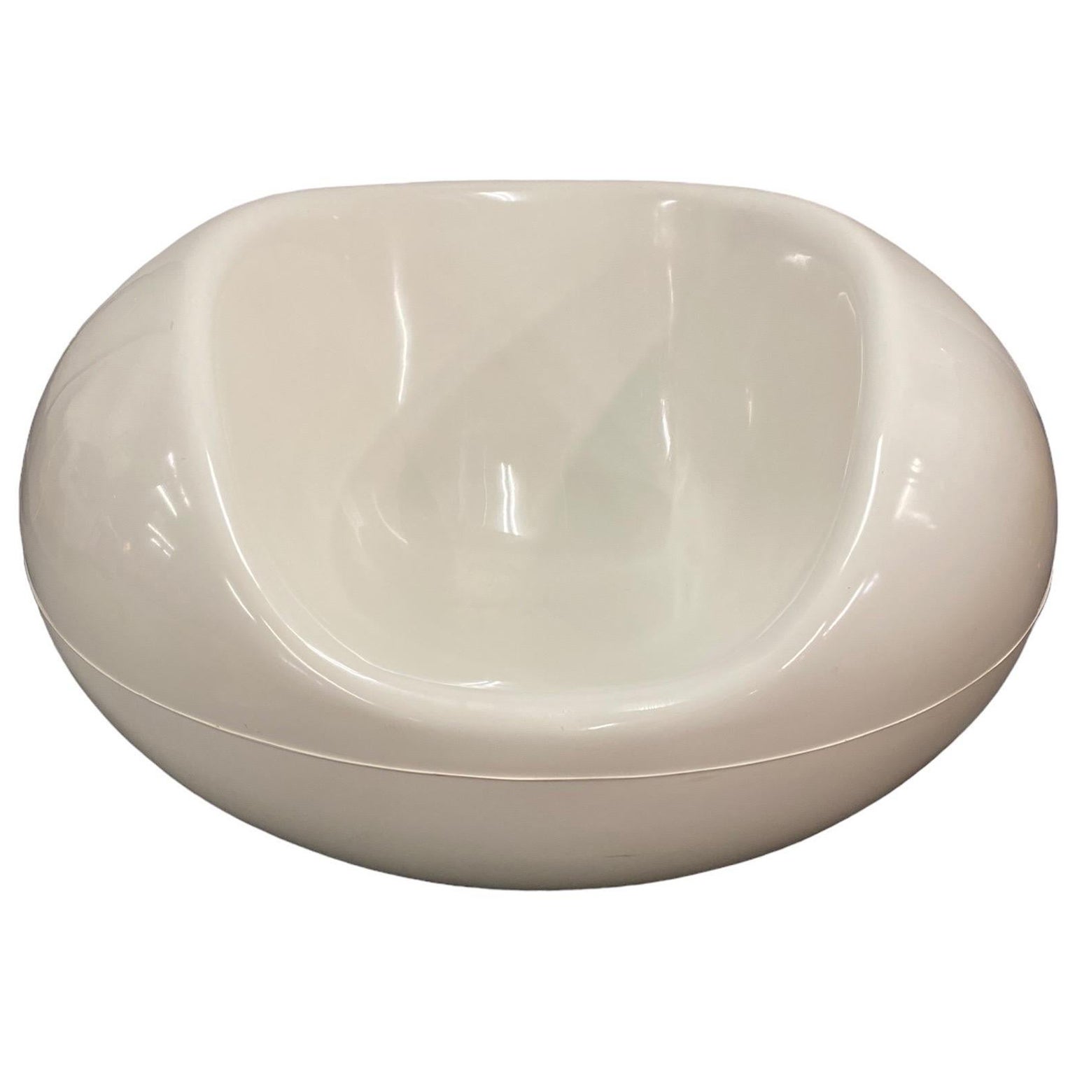 White Eero Aarnio Iconic Pastilli 'Pastille' Chair, Fibreglass Asko, 1980s