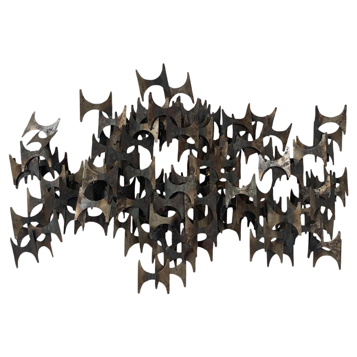 20th Century American Modern Abstract Brutalist Wall Sculpture by Marc Weinstein