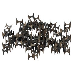 Amerikanische Moderne des 20. Jahrhunderts Abstrakte Brutalistische Wandskulptur von Marc Weinstein