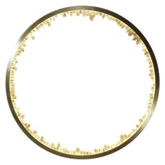 Applique circulaire unique en cristal de quartz et laiton de Christopher Boots