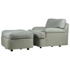 Comoda sedia da salotto e ottomana di Milo Baughman per Directional