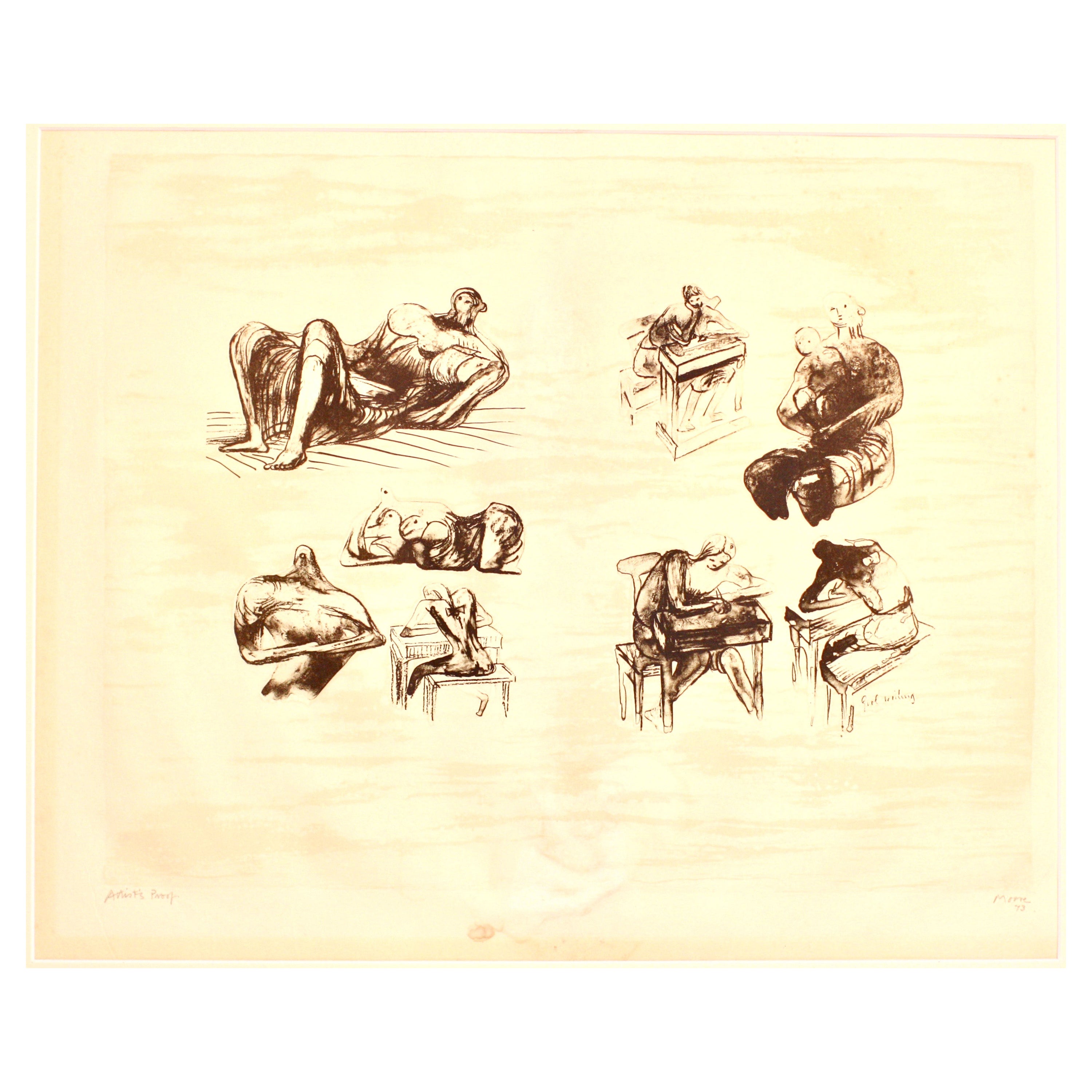 Henry Moore, (British, 1898-1986) Lithograph