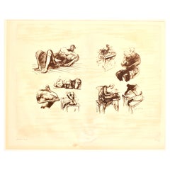 Henry Moore, (British, 1898-1986) Lithograph