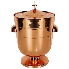 Tommi Parzinger Ice Bucket by Dorlyn in Rose Gold Copper Finish, 1950s