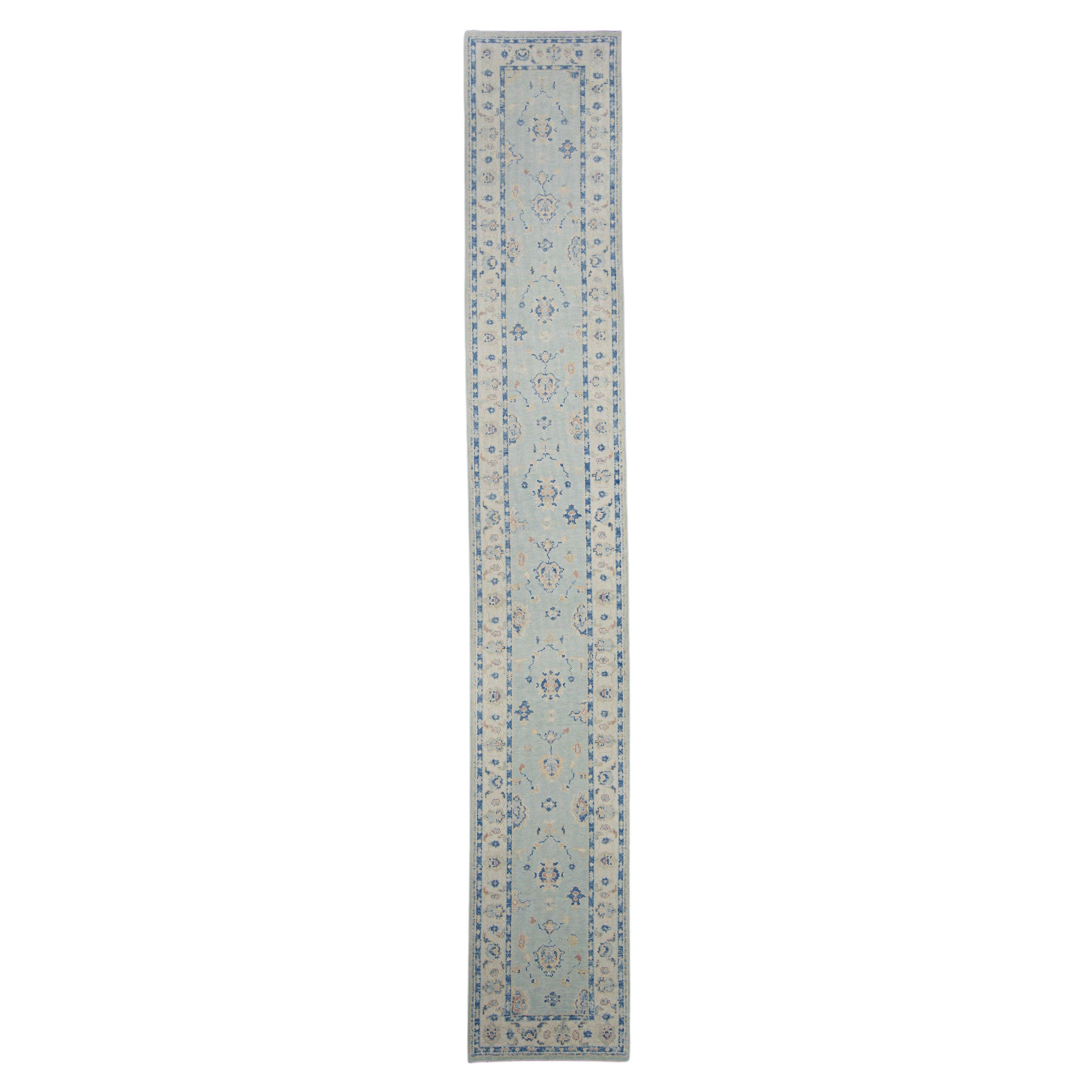 Turkish Oushak Rug Runner 2'11" x 18'6" #7288