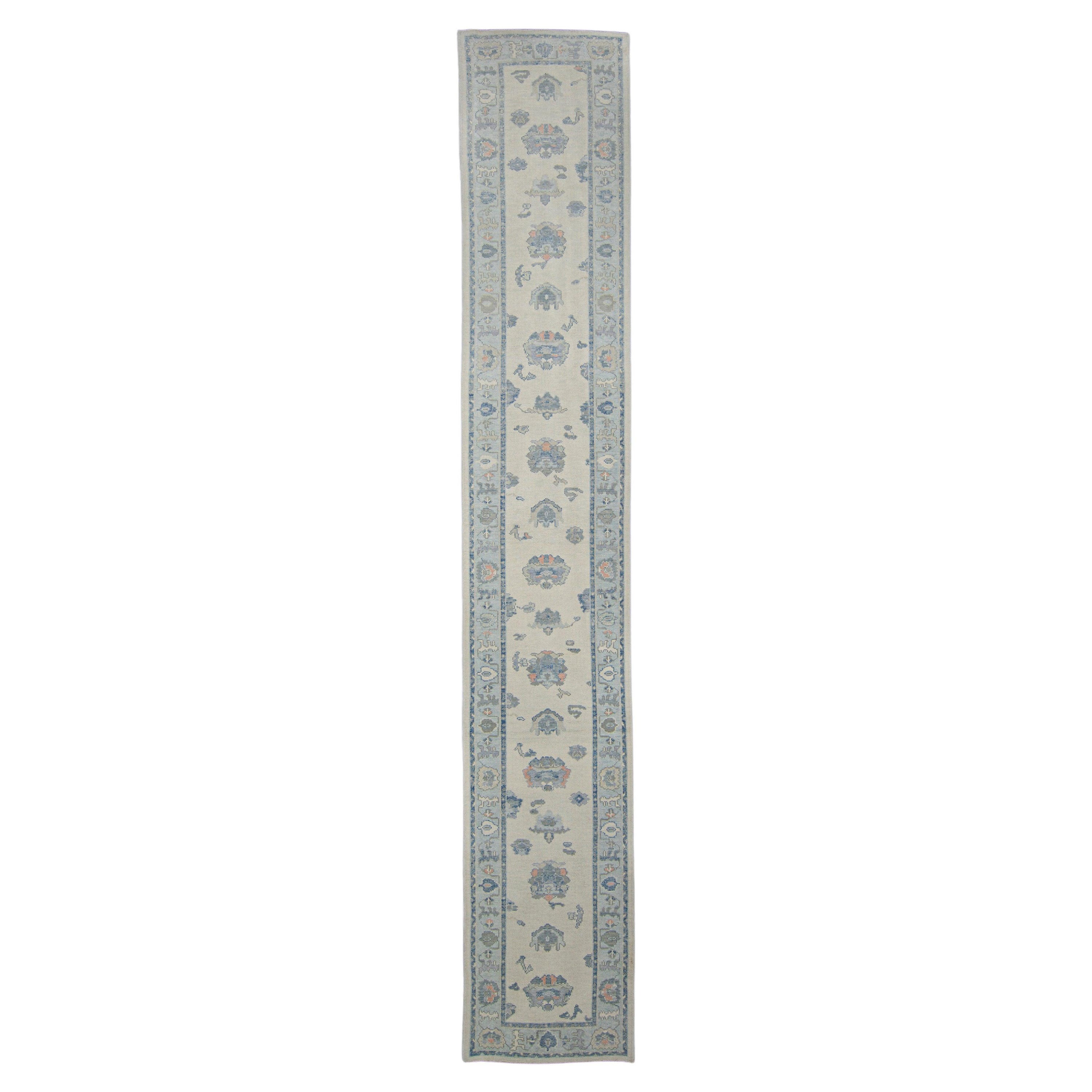 Turkish Oushak Rug Runner 3'1" x 18'5" #7170