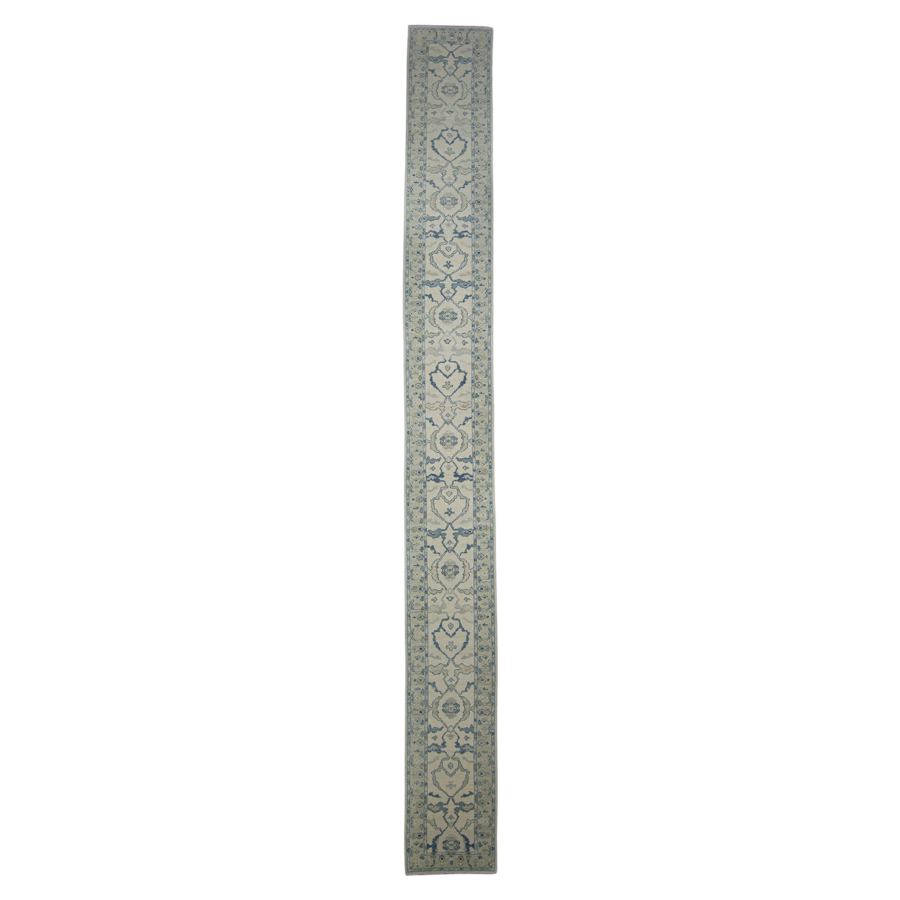 Tapis turc Oushak 2'11" x 27'4" n° 7134