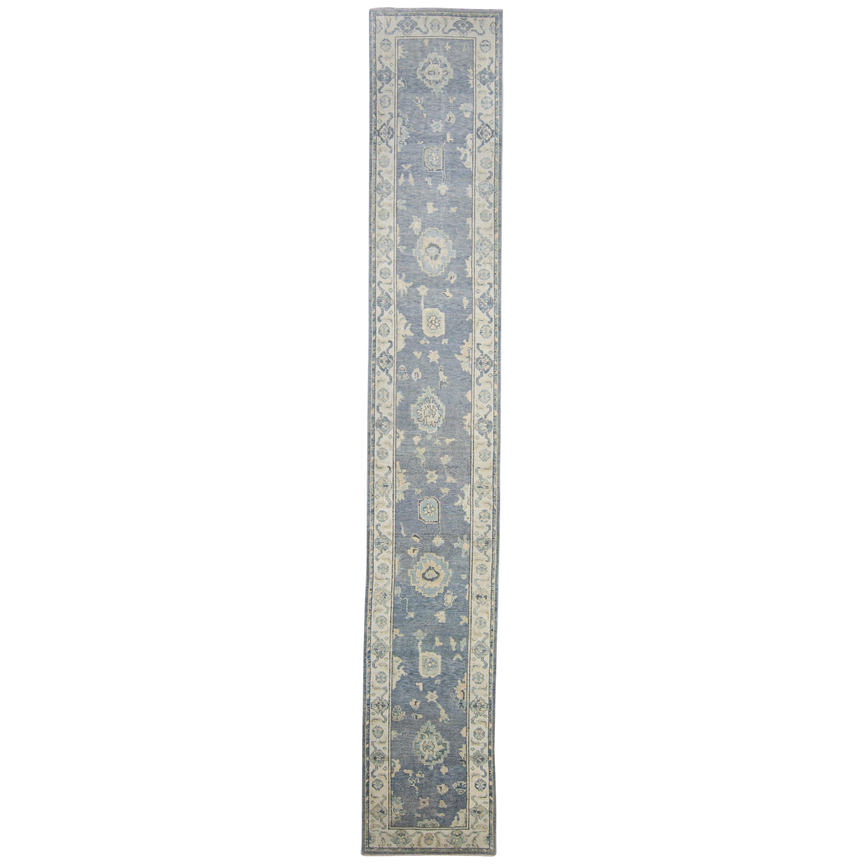 Tappeto turco Oushak Runner 2'10" x 18'2" #4772