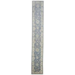 Alfombra Turca Oushak Traves de Mesa 2'10" x 18'2" #4772