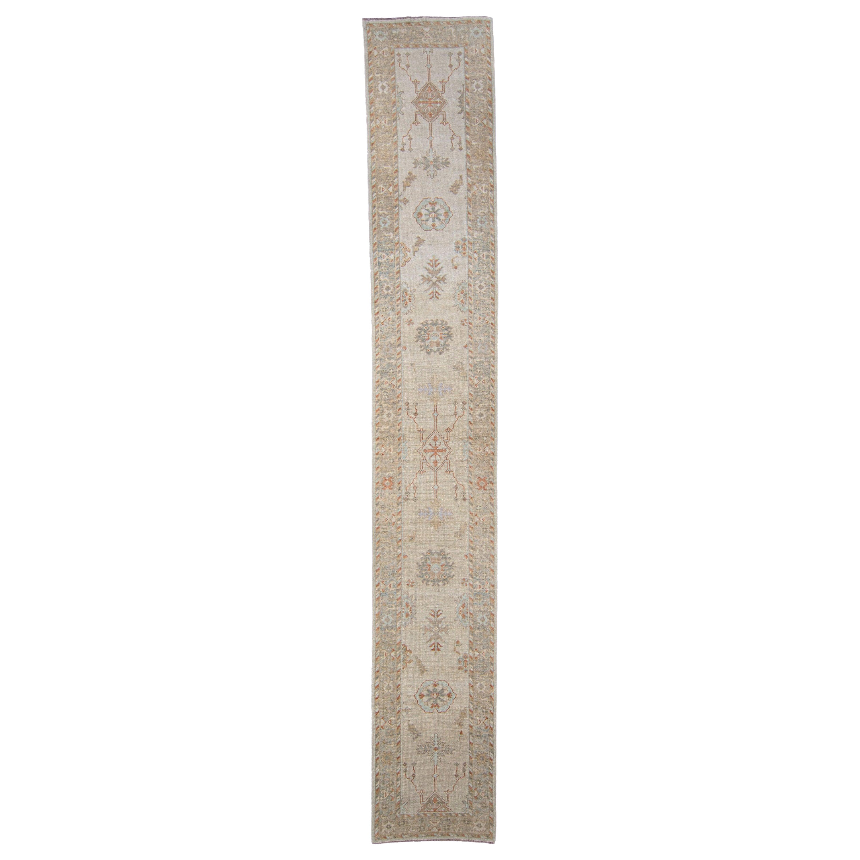 Tappeto Oushak turco Runner 2'11" x 18'6" #2375