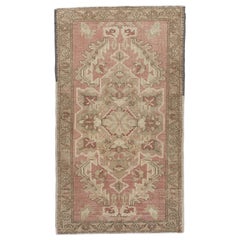 Oriental Hand Knotted Vintage Turkish Mini Rug 1'9" x 3' #10654