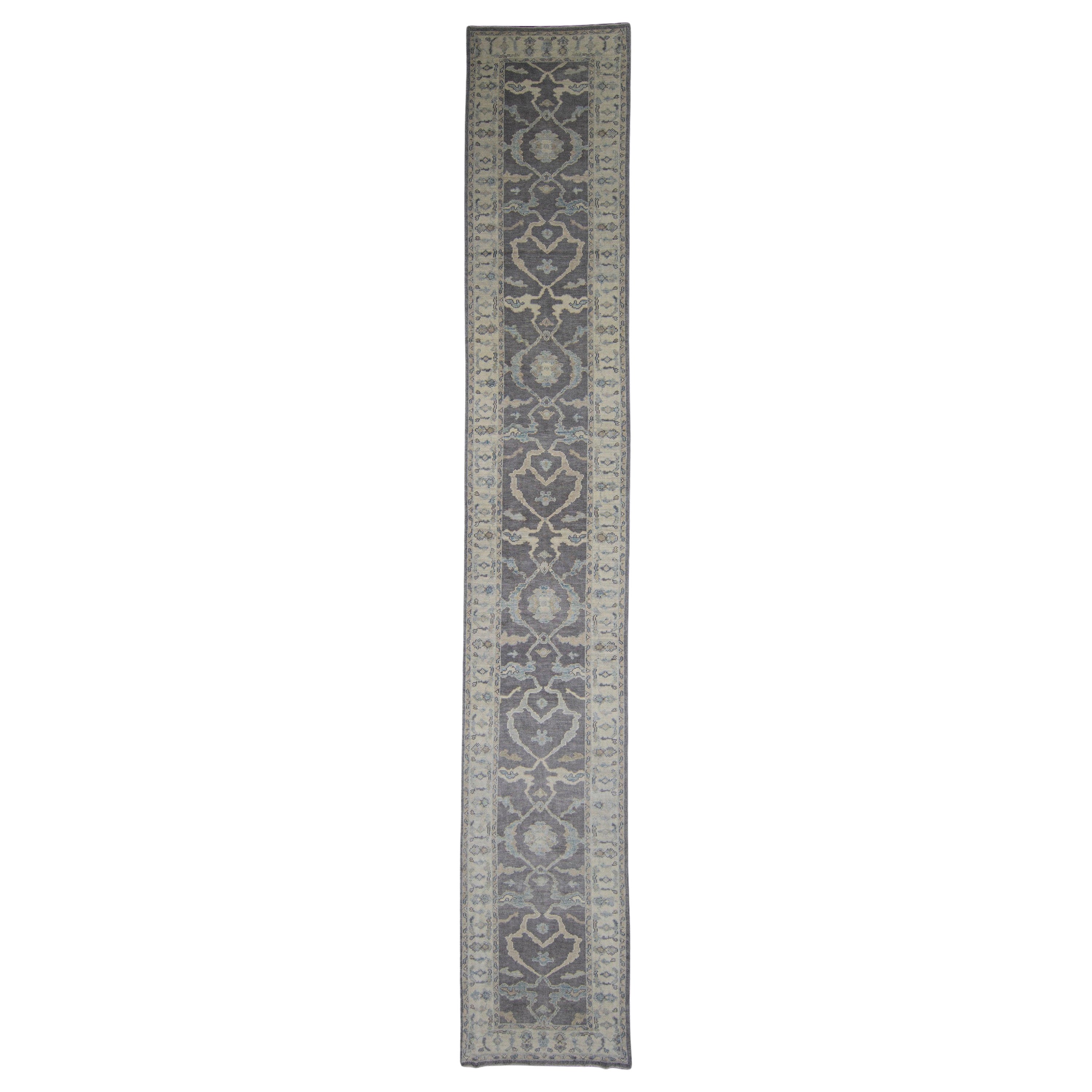Türkischer Oushak-Teppich 3'2" x 19'7" #4759