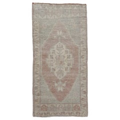 Oriental Hand Knots Rugs Vintage Turkish Mini Rug 1'8" x 3'4" #10245