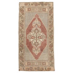 Mini Alfombra Turca Vintage Oriental Anudada a Mano 1'9" x 3'3" #10196