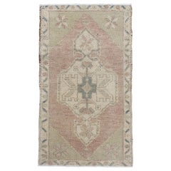 Oriental Hand Knotted Vintage Turkish Mini Rug 1'8" x 2'10" #10685