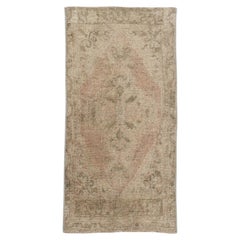 Orientalischer handgeknüpfter türkischer Vintage-Miniteppich 1'8" x 3'5" #10118