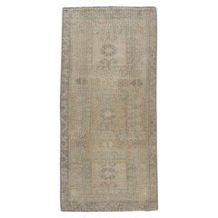 Mini Alfombra Turca Vintage Oriental Anudada a Mano 1'6" x 3'3" #10069