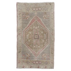 Oriental Hand Knotted Vintage Turkish Mini Rug 1'7" x 2'9" #10409