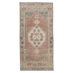 Oriental Hand Knotted Vintage Turkish Mini Rug 1'6" x 3' #10381