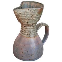 Vintage Midcentury Stoneware Pitcher Studio Pottery