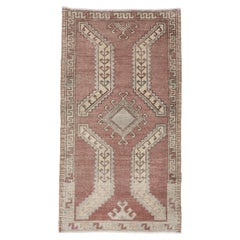 Oriental Hand Knots Rugs Vintage Turkish Mini Rug 1'8" x 3' #10719