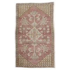 Mini Alfombra Turca Vintage Oriental Anudada a Mano 1'8" x 2'9" #10717