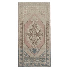 Oriental Hand Knots Rugs Vintage Turkish Mini Rug 1'9" x 3'7" #10043