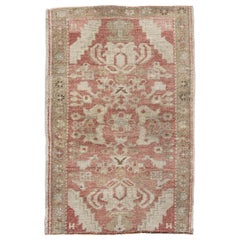 Mini Alfombra Turca Vintage Oriental Anudada a Mano 1'10" x 2'9" #10040