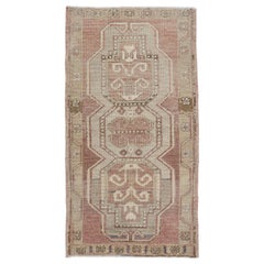 Oriental Hand Knots Rugs Vintage Turkish Mini Rug 1'8" x 3'2" #10005