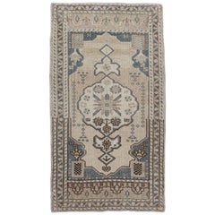 Oriental Hand Knotted Vintage Turkish Mini Rug 1'10" x 3'5" #10002