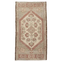 Oriental Hand Knotted Vintage Turkish Mini Rug 1'8" x 3'1" #10492