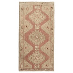 Oriental Hand Knotted Vintage Turkish Mini Rug 1'8" x 3'2" #10638