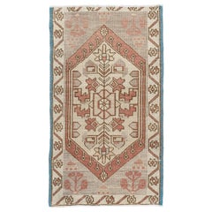 Oriental Hand Knots Rugs Vintage Turkish Mini Rug 1'8" x 2'11" #10615