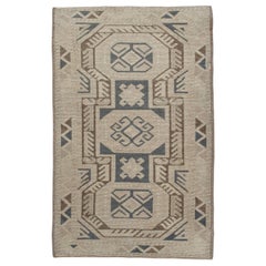 Mini tapis turc vintage noué à la main, 2' x 3' n°10356
