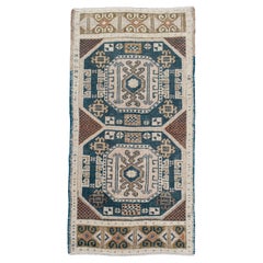 Oriental Hand Knots Rugs Vintage Turkish Mini Rug 1'8" x 3'3" #10086
