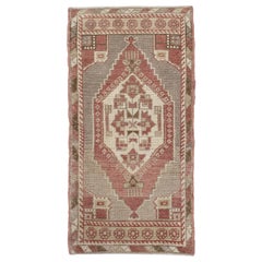 Oriental Hand Knots Rugs Vintage Turkish Mini Rug 1'8" x 3'3" #10063